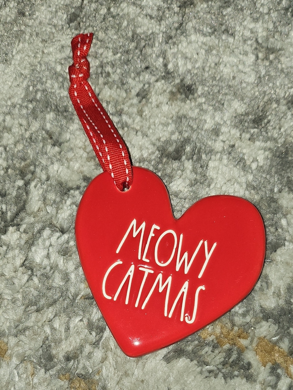 Rae Dunn 'Meowy Catmas' Cat Ornament - Holiday Pet Decoration